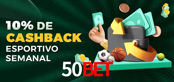 10% de bônus de cashback na 50bet