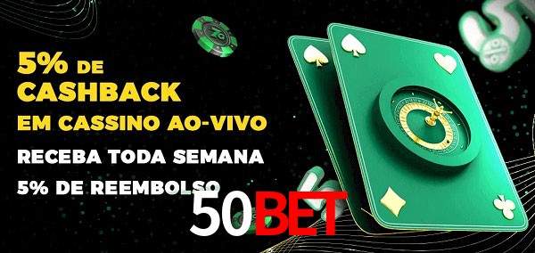 Promoções do cassino ao Vivo 50bet